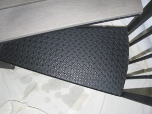curved steel stair pan